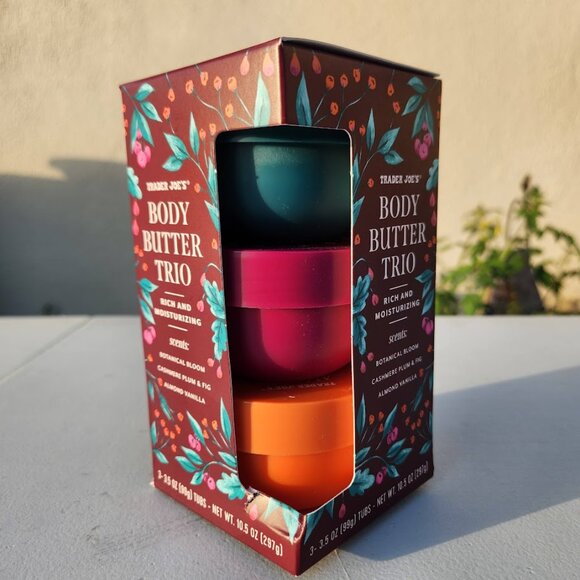 NEW Trader Joe's Body Butter Trio Gift Set Moisturizer Trader Joes Set of 3 Inc - Picture 2 of 10